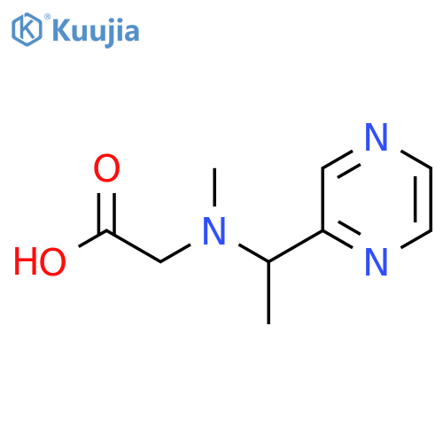 2-{methyl[1-(pyrazin-2-yl)ethyl]amino}acetic acid structure