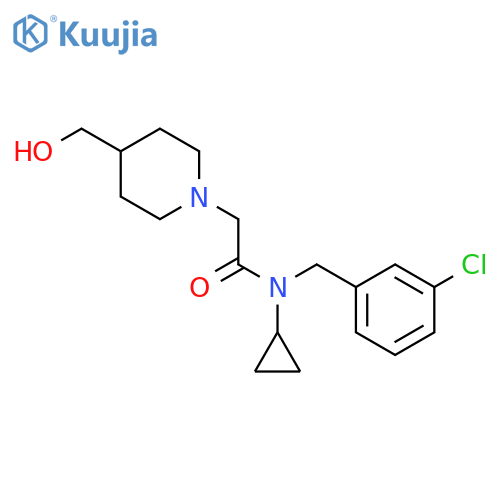 N-(3-Chlorobenzyl)-N-cyclopropyl-2-(4-(hydroxymethyl)piperidin-1-yl)acetamide structure