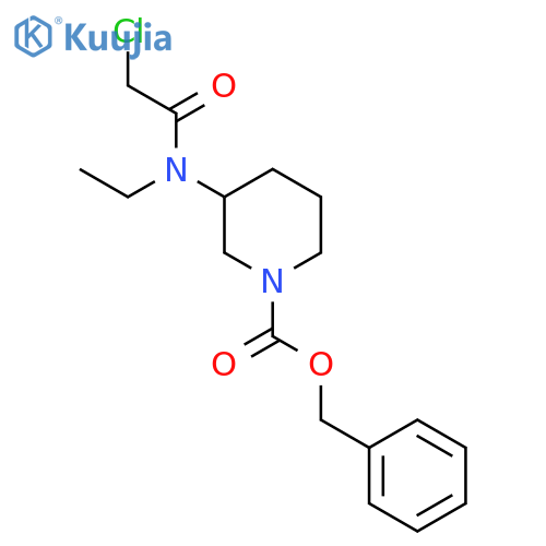 3-[(2-Chloro-acetyl)-ethyl-amino]-piperidine-1-carboxylic acid benzyl ester structure