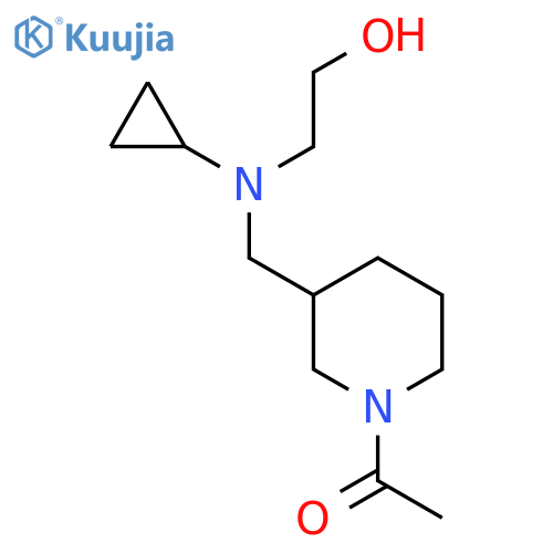 1-(3-{[Cyclopropyl-(2-hydroxy-ethyl)-amino]-methyl}-piperidin-1-yl)-ethanone structure