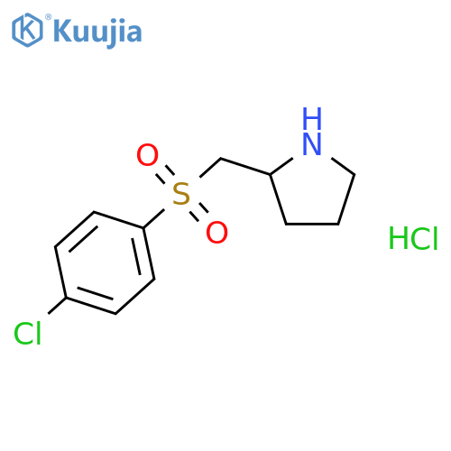 2-(((4-Chlorophenyl)sulfonyl)methyl)pyrrolidine hydrochloride structure