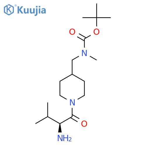 [1-((S)-2-Amino-3-methyl-butyryl)-piperidin-4-ylmethyl]-methyl-carbamic acid tert-butyl ester structure