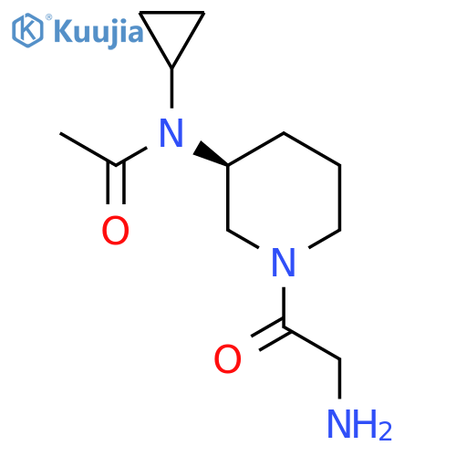 N-[(S)-1-(2-Amino-acetyl)-piperidin-3-yl]-N-cyclopropyl-acetamide structure