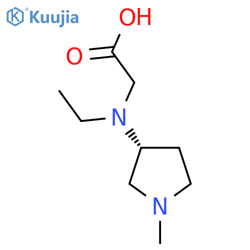2-{ethyl[(3R)-1-methylpyrrolidin-3-yl]amino}acetic acid structure