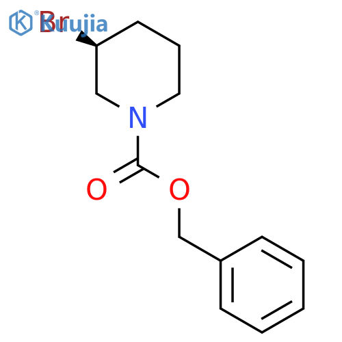 (S)-3-Bromo-piperidine-1-carboxylic acid benzyl ester structure