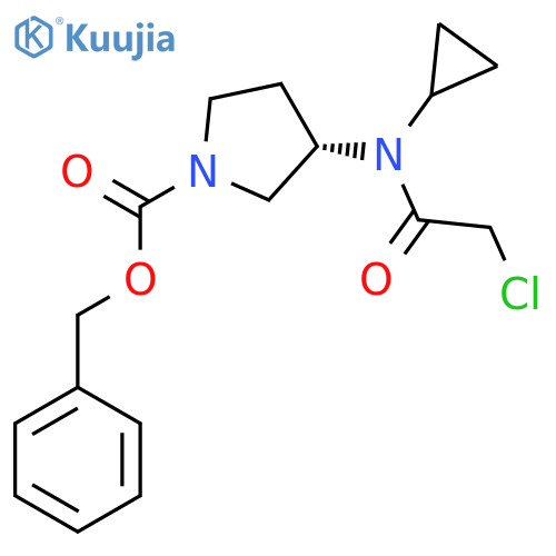 (S)-3-[(2-Chloro-acetyl)-cyclopropyl-amino]-pyrrolidine-1-carboxylic acid benzyl ester structure