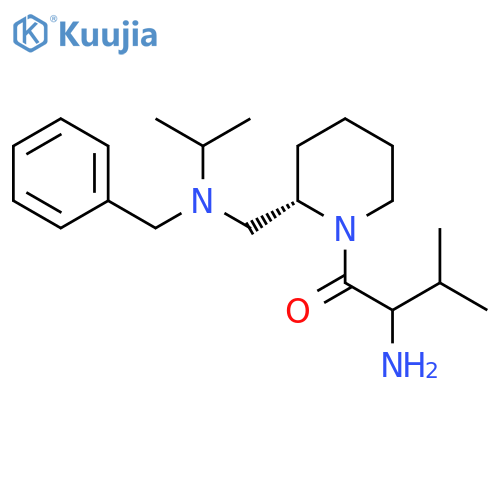 2-Amino-1-[(2S)-2-[[benzyl(propan-2-yl)amino]methyl]piperidin-1-yl]-3-methylbutan-1-one structure