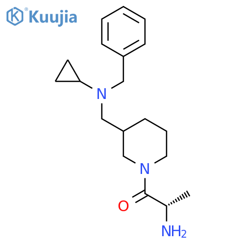 (S)-2-Amino-1-{3-[(benzyl-cyclopropyl-amino)-methyl]-piperidin-1-yl}-propan-1-one structure