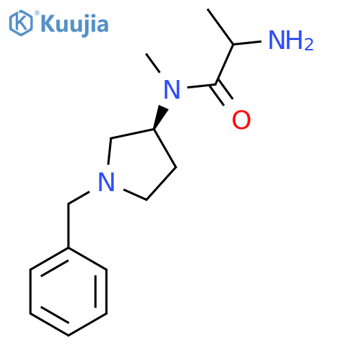 2-Amino-N-[(3S)-1-benzylpyrrolidin-3-yl]-N-methylpropanamide structure