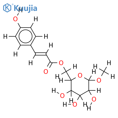 methyl 6-O-(p-coumaroyl)-beta-D-glucopyranoside structure