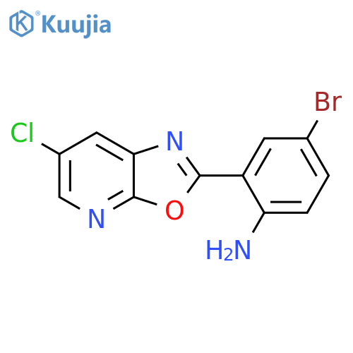 4-Bromo-2-(6-chloro-oxazolo[5,4-b]pyridin-2-yl)-phenylamine structure