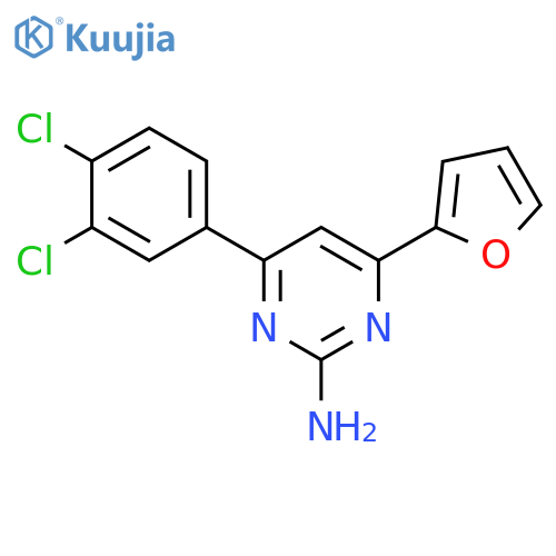 4-(3,4-dichlorophenyl)-6-(furan-2-yl)pyrimidin-2-amine structure