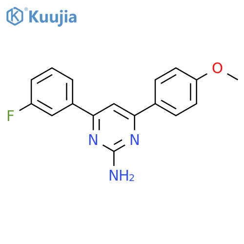 4-(3-fluorophenyl)-6-(4-methoxyphenyl)pyrimidin-2-amine structure
