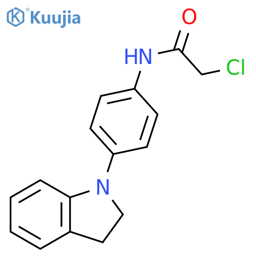 2-chloro-N-4-(2,3-dihydro-1H-indol-1-yl)phenylacetamide structure