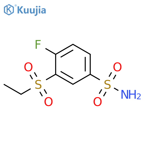 3-(ethanesulfonyl)-4-fluorobenzene-1-sulfonamide structure