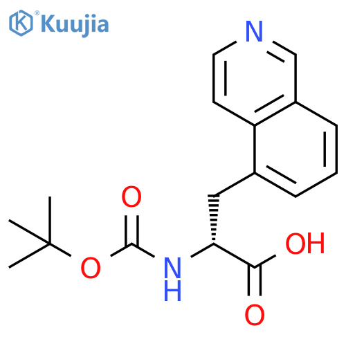 (2R)-2-([(TERT-BUTOXY)CARBONYL]AMINO)-3-(ISOQUINOLIN-5-YL)PROPANOIC ACID structure