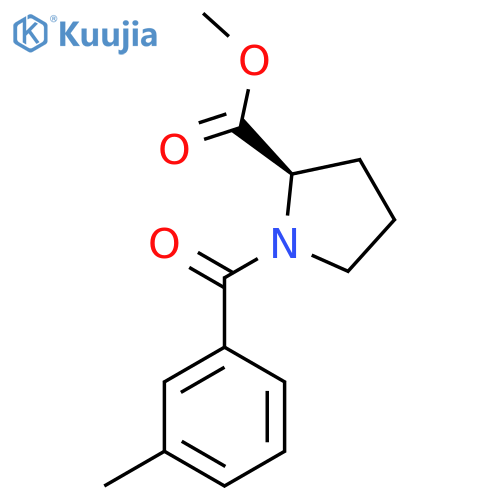 Methyl (2R)-1-(3-methylbenzoyl)pyrrolidine-2-carboxylate structure