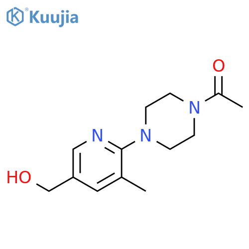 1-[4-(5-Hydroxymethyl-3-methyl-pyridin-2-yl)-piperazin-1-yl]-ethanone structure