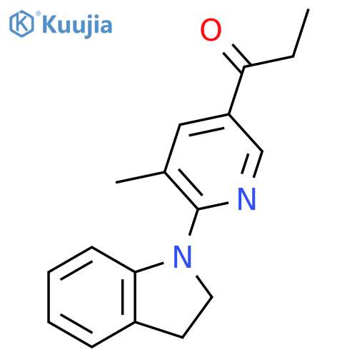 1-[6-(2,3-Dihydro-indol-1-yl)-5-methyl-pyridin-3-yl]-propan-1-one structure