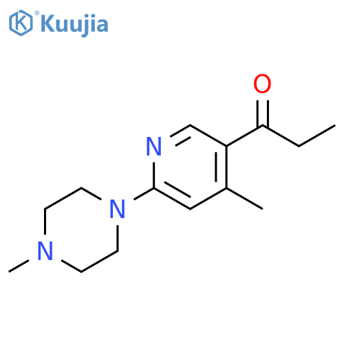1-[4-Methyl-6-(4-methyl-piperazin-1-yl)-pyridin-3-yl]-propan-1-one structure