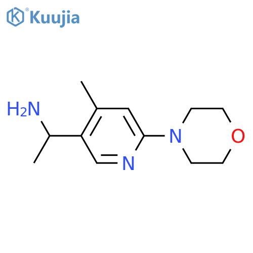 1-(4-Methyl-6-morpholin-4-yl-pyridin-3-yl)-ethylamine structure