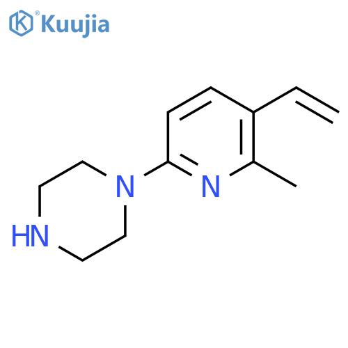 1-(6-Methyl-5-vinyl-pyridin-2-yl)-piperazine structure