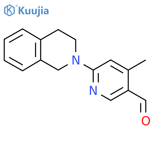 6-(3,4-Dihydroisoquinolin-2(1H)-yl)-4-methylnicotinaldehyde structure