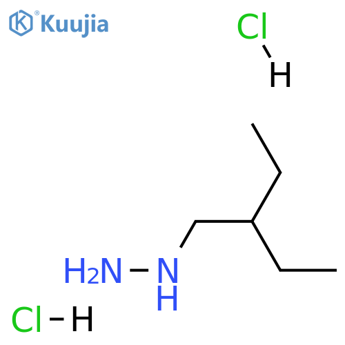 (2-ethylbutyl)hydrazine dihydrochloride structure