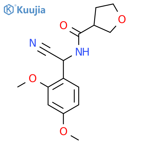 N-[cyano(2,4-dimethoxyphenyl)methyl]oxolane-3-carboxamide structure