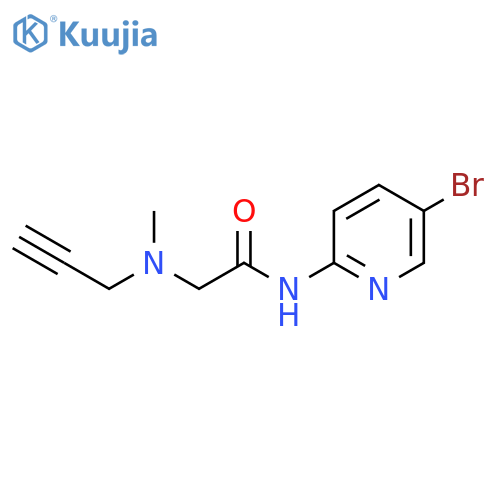 N-(5-bromopyridin-2-yl)-2-methyl(prop-2-yn-1-yl)aminoacetamide structure
