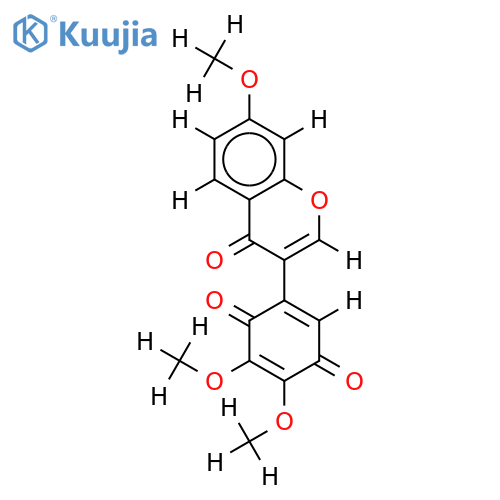 3',4'-dimethoxy-1'-(7-methoxy-4-oxo-4H-chromen-3-yl)benzo-2',5'-quinone structure