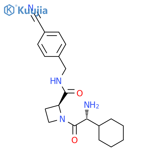 1-((2R)-2-Amino-2-cyclohexylacetyl)-N-(4’-cyanobenzyl)-2-L-azetidinecarboxamide structure