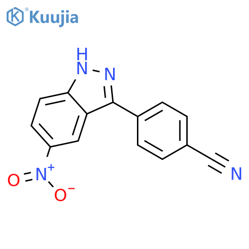 4-(5-Nitro-1H-indazol-3-yl)benzonitrile structure
