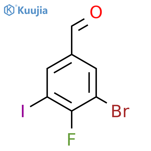 3-Bromo-4-fluoro-5-iodobenzaldehyde structure