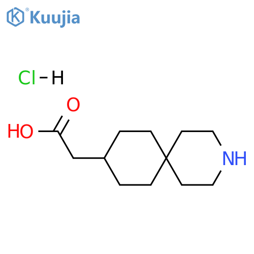 2-(3-azaspiro[5.5]undecan-9-yl)acetic acid;hydrochloride structure