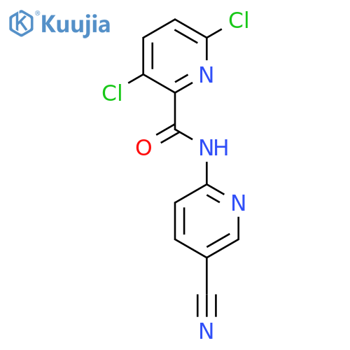 3,6-dichloro-N-(5-cyanopyridin-2-yl)pyridine-2-carboxamide structure