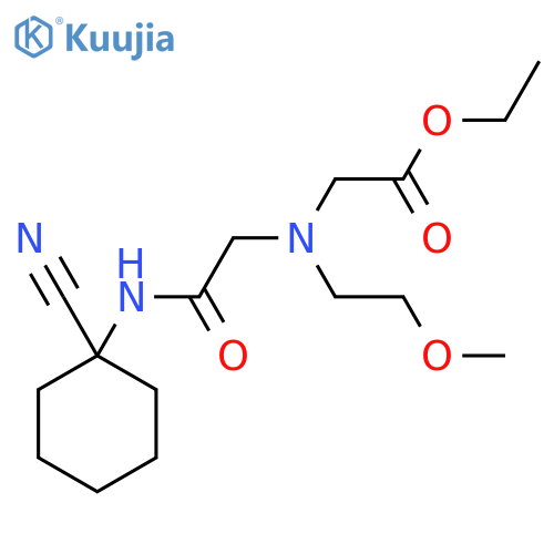 Ethyl 2-({[(1-cyanocyclohexyl)carbamoyl]methyl}(2-methoxyethyl)amino)acetate structure