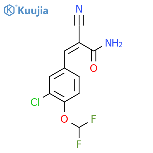 3-[3-Chloro-4-(difluoromethoxy)phenyl]-2-cyanoprop-2-enamide structure