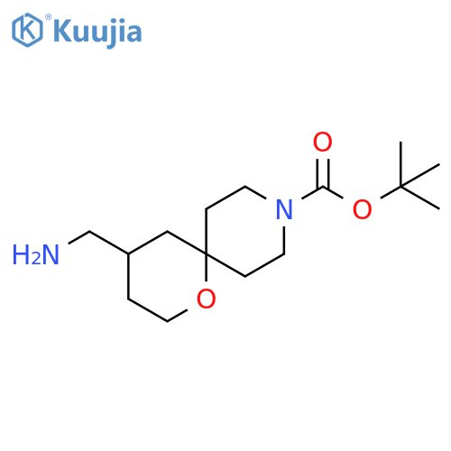 tert-butyl 4-(aminomethyl)-1-oxa-9-azaspiro[5.5]undecane-9-carboxylate structure
