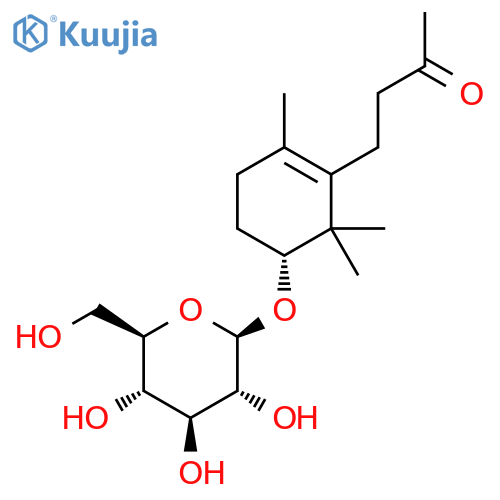 4-[(5R)-2,6,6-Trimethyl-5-[(2R,3R,4S,5S,6R)-3,4,5-trihydroxy-6-(hydroxymethyl)oxan-2-yl]oxycyclohexen-1-yl]butan-2-one structure