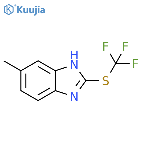 1H-Benzimidazole, 6-methyl-2-[(trifluoromethyl)thio]- structure