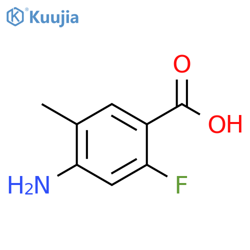4-AMINO-2-FLUORO-5-METHYLBENZOIC ACID structure