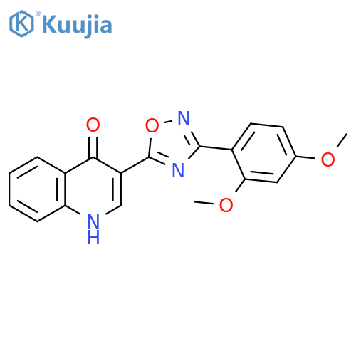 3-[3-(2,4-dimethoxyphenyl)-1,2,4-oxadiazol-5-yl]-1,4-dihydroquinolin-4-one structure