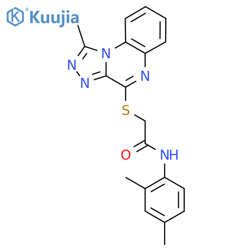 N-(2,4-dimethylphenyl)-2-({1-methyl-[1,2,4]triazolo[4,3-a]quinoxalin-4-yl}sulfanyl)acetamide structure