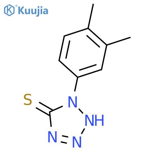 1-(3,4-dimethylphenyl)-1H-tetrazole-5-thiol structure