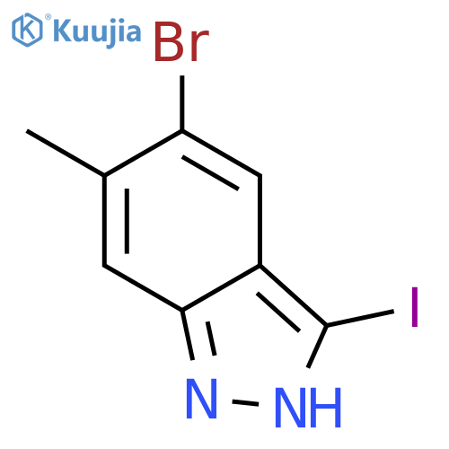 5-Bromo-3-iodo-6-methyl-1h-indazole structure