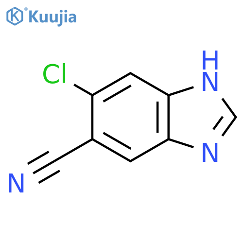 1H-Benzimidazole-5-carbonitrile, 6-chloro- structure