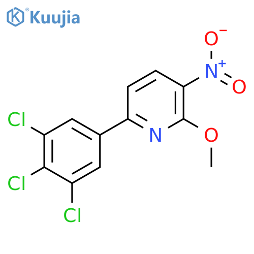 2-Methoxy-3-nitro-6-(3,4,5-trichlorophenyl)pyridine structure