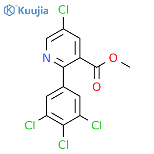 Methyl 5-chloro-2-(3,4,5-trichlorophenyl)nicotinate structure