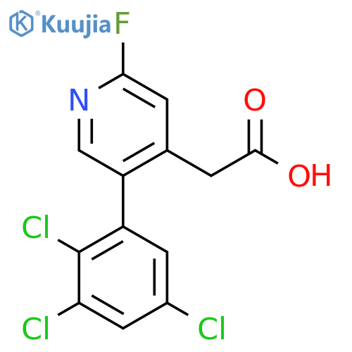 2-Fluoro-5-(2,3,5-trichlorophenyl)pyridine-4-acetic acid structure